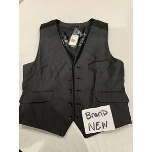 Mark Echo Mens Dress Suit Vest Sleeveless V-neck Size L BNWT